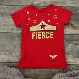 Red Wonder Woman T-Shirt with Gold Accents